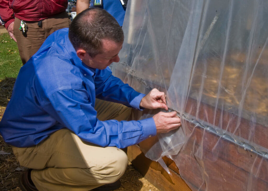 HOW TO ANCHOR GREENHOUSE PLASTIC