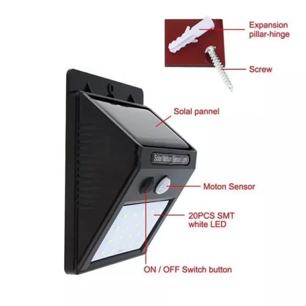 Backyard Garden Solar-Powered Motion Sensor Spotlight