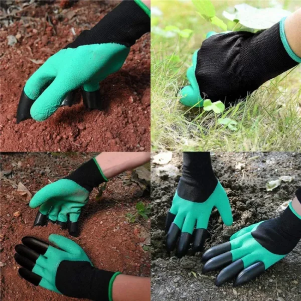Dig with Ease Garden Claw Gloves with Built-In Digging Claws (9)
